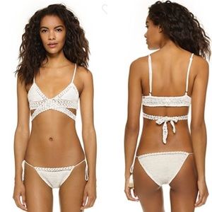 Crochet wrap tie bikini Top